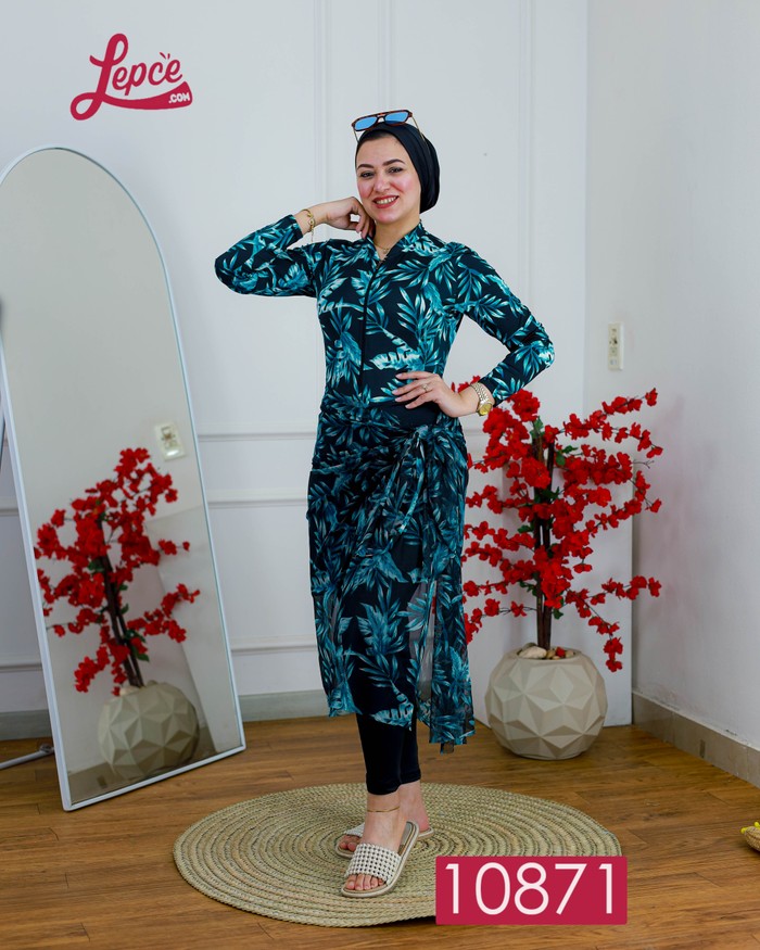 Lepce - لبسى Flowery burkini - مينت