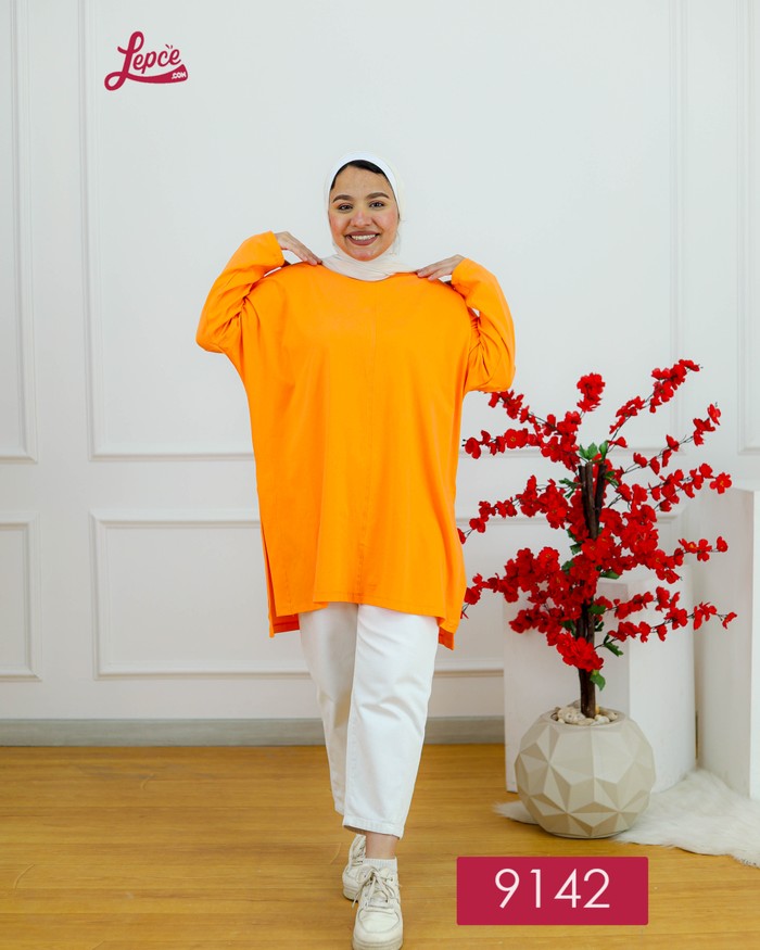 Lepce - لبسى تيشيرت سادة - برتقالى