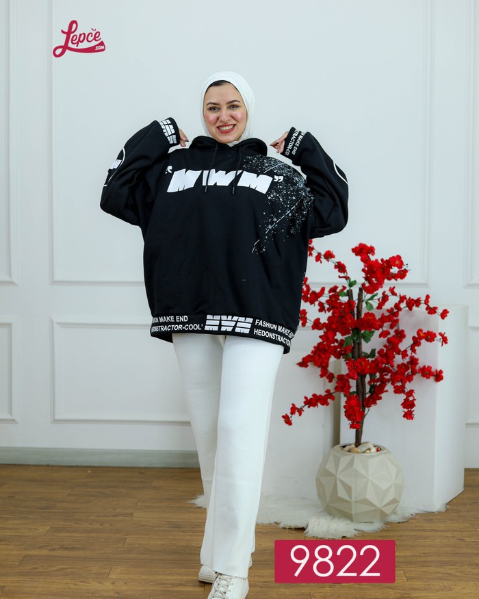 Lepce - لبسى سويت شيرت - أسود