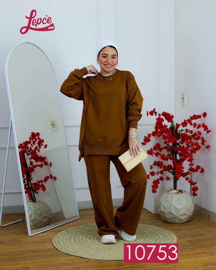 Lepce - لبسى سوت ساده - بنى